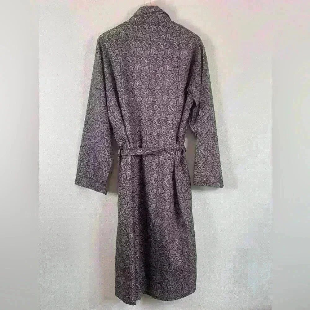 Oscar de la Renta Vintage Maroon and Navy Paisley Robe Men’s size L/XL - Picture 6 of 7
